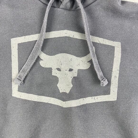 Under Armour Project Rock Hoodie Sweatshirt Mens Small Fleece Lounge Workout Gym - Picture 3 of 15